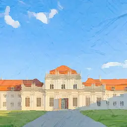 Belvedere background painting